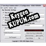 Регистрационный ключ к программе  Save Keys Undetectable